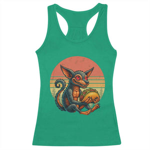Funny Chupacabra Eat Tacos Cryptid Gift Racerback Tank Top TS12 Irish Green Print Your Wear