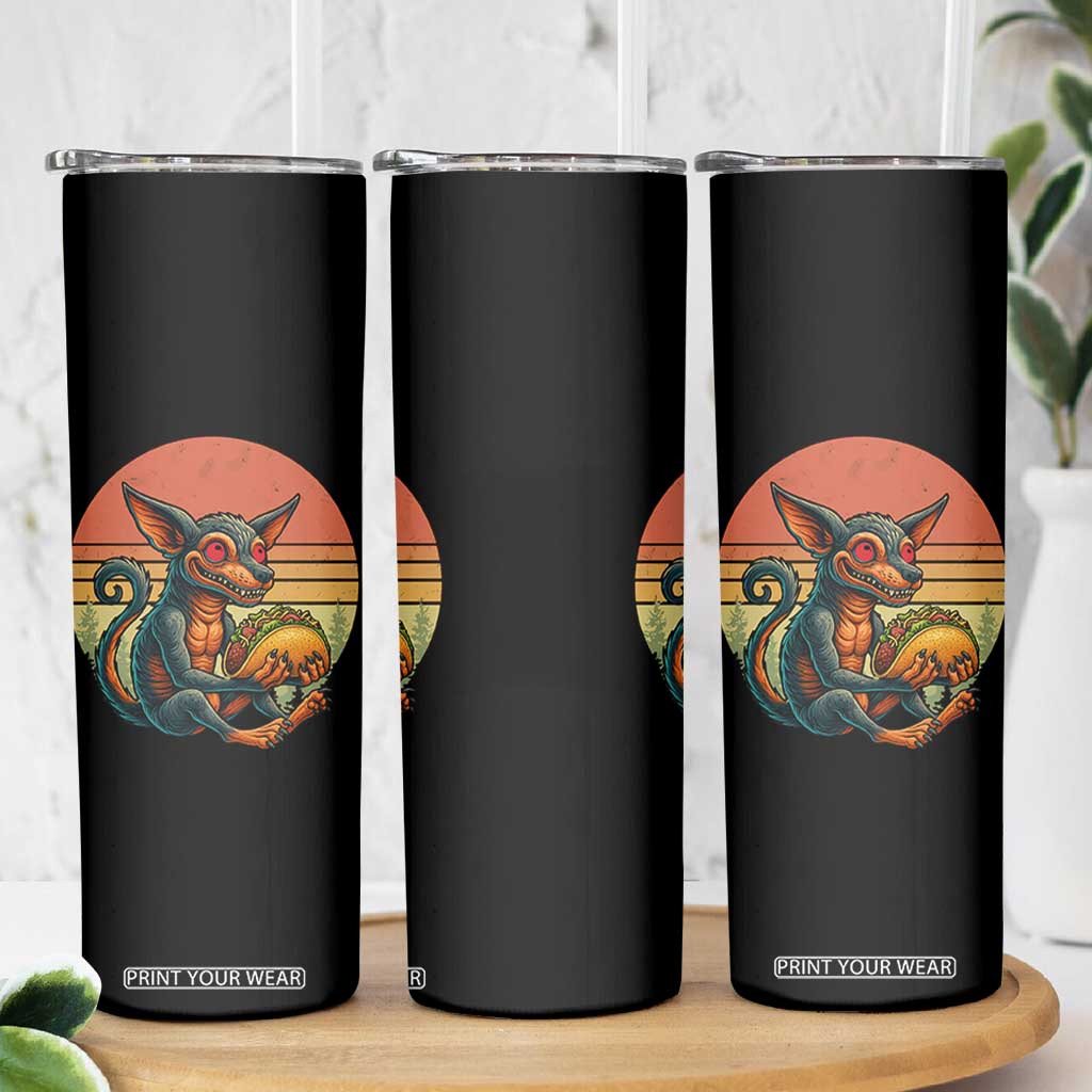 Funny Chupacabra Eat Tacos Cryptid Gift Skinny Tumbler TS12 Print Your Wear