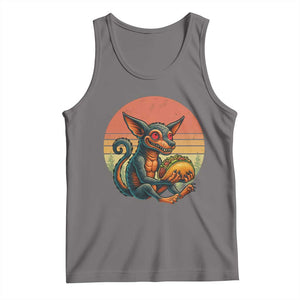 Funny Chupacabra Eat Tacos Cryptid Gift Tank Top TS12 Deep Heather Print Your Wear