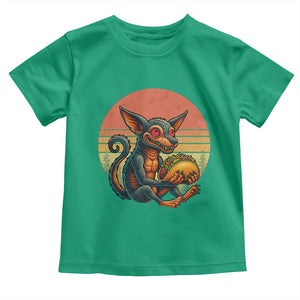 Funny Chupacabra Eat Tacos Cryptid Gift Toddler T Shirt TS12 Irish Green Print Your Wear