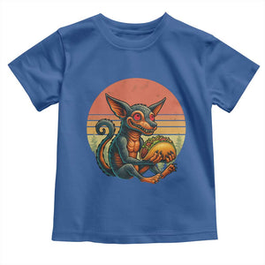 Funny Chupacabra Eat Tacos Cryptid Gift Toddler T Shirt TS12 Royal Blue Print Your Wear