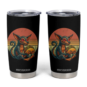 Funny Chupacabra Eat Tacos Cryptid Gift Tumbler Cup TS12 Black Print Your Wear