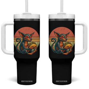 Funny Chupacabra Eat Tacos Cryptid Gift Tumbler With Handle TS12 One Size: 40 oz Black Print Your Wear