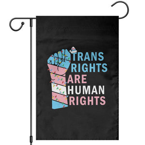 Trans Rights Are Human Rights Garden Flag Christmas LGBTQ Supporter Gift TS12 Black Print Your Wear