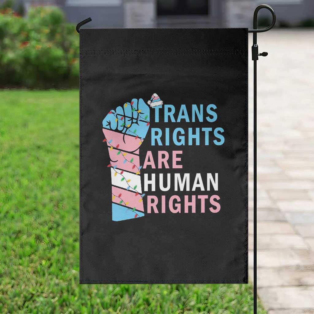 Trans Rights Are Human Rights Garden Flag Christmas LGBTQ Supporter Gift TS12 Print Your Wear