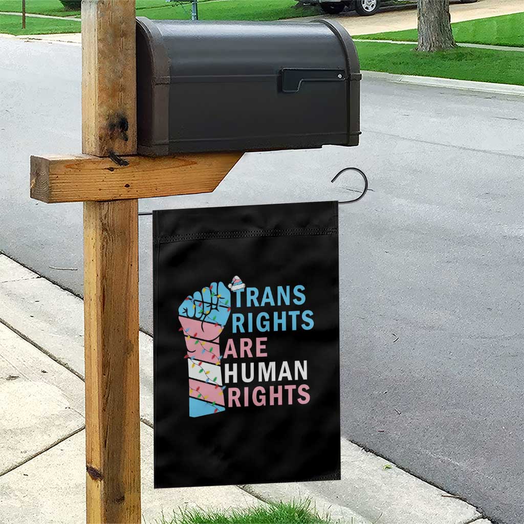 Trans Rights Are Human Rights Garden Flag Christmas LGBTQ Supporter Gift TS12 Print Your Wear