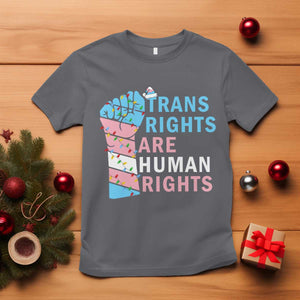 Trans Rights Are Human Rights T Shirt Christmas LGBTQ Supporter Gift TS12 Charcoal Print Your Wear
