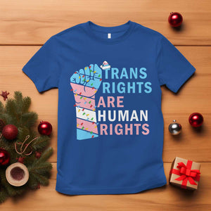 Trans Rights Are Human Rights T Shirt Christmas LGBTQ Supporter Gift TS12 Royal Blue Print Your Wear