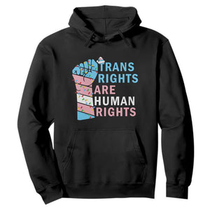 Trans Rights Are Human Rights Hoodie Christmas LGBTQ Supporter Gift TS12 Black Print Your Wear