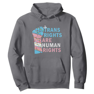 Trans Rights Are Human Rights Hoodie Christmas LGBTQ Supporter Gift TS12 Charcoal Print Your Wear