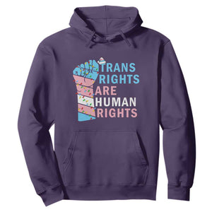 Trans Rights Are Human Rights Hoodie Christmas LGBTQ Supporter Gift TS12 Purple Print Your Wear
