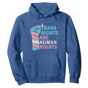 Trans Rights Are Human Rights Hoodie Christmas LGBTQ Supporter Gift TS12 Royal Blue Print Your Wear
