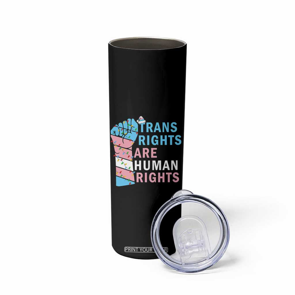 Trans Rights Are Human Rights Skinny Tumbler Christmas LGBTQ Supporter Gift TS12 Print Your Wear
