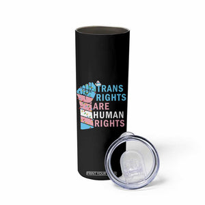 Trans Rights Are Human Rights Skinny Tumbler Christmas LGBTQ Supporter Gift TS12 Print Your Wear