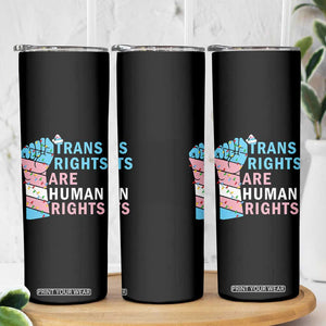 Trans Rights Are Human Rights Skinny Tumbler Christmas LGBTQ Supporter Gift TS12 Print Your Wear