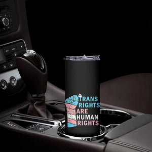 Trans Rights Are Human Rights Skinny Tumbler Christmas LGBTQ Supporter Gift TS12 Print Your Wear
