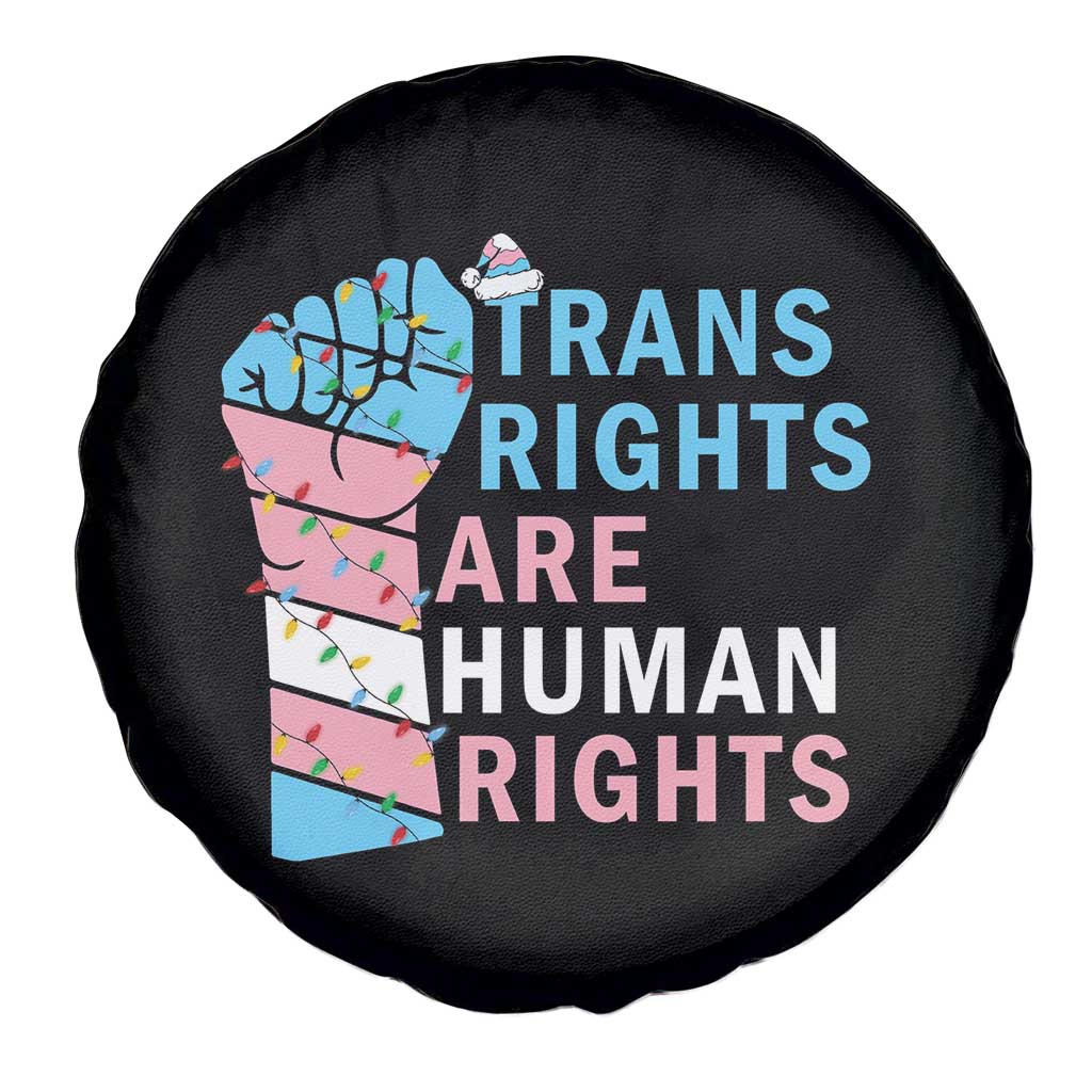 Trans Rights Are Human Rights Spare Tire Cover Christmas LGBTQ Supporter Gift TS12 Print Your Wear