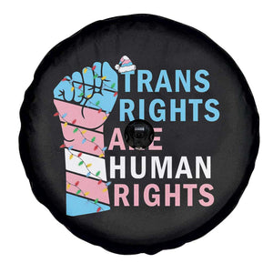 Trans Rights Are Human Rights Spare Tire Cover Christmas LGBTQ Supporter Gift TS12 Print Your Wear
