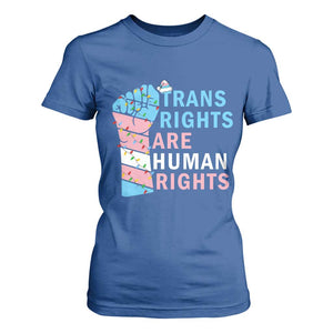 Trans Rights Are Human Rights T Shirt For Women Christmas LGBTQ Supporter Gift TS12 Royal Blue Print Your Wear