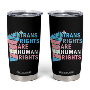 Trans Rights Are Human Rights Tumbler Cup Christmas LGBTQ Supporter Gift TS12 Black Print Your Wear