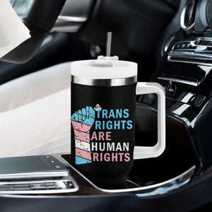 Trans Rights Are Human Rights Tumbler With Handle Christmas LGBTQ Supporter Gift TS12 Print Your Wear