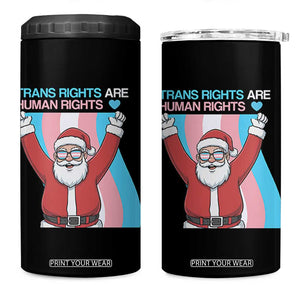 Christmas Trans Rights Are Human Rights 4 in 1 Can Cooler Tumbler LGBTQ Advocate TS12 One Size: 16 oz Black Print Your Wear