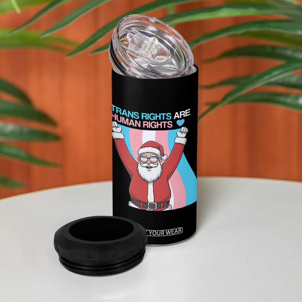 Christmas Trans Rights Are Human Rights 4 in 1 Can Cooler Tumbler LGBTQ Advocate TS12 Print Your Wear