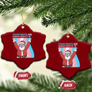 Christmas Trans Rights Are Human Rights Ceramic Ornament LGBTQ Advocate TS12 Print Your Wear