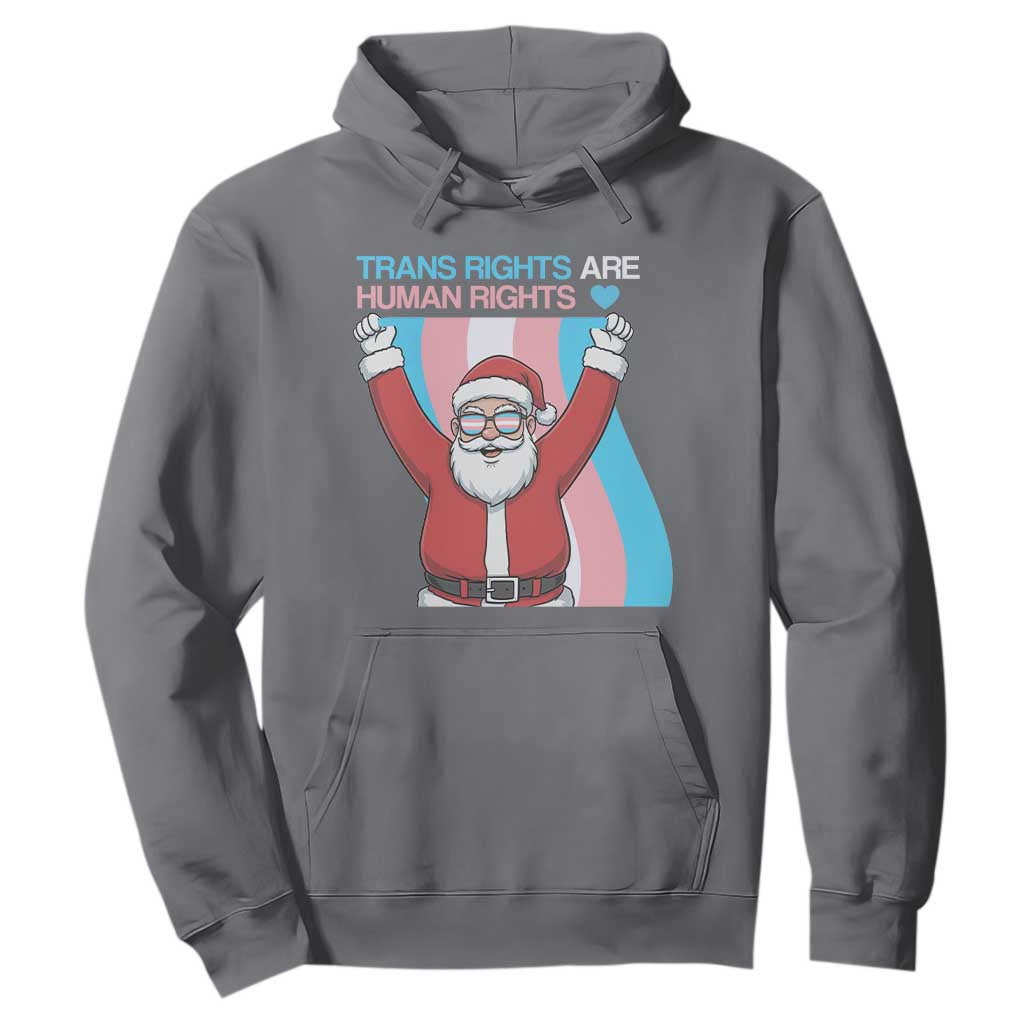 Christmas Trans Rights Are Human Rights Hoodie LGBTQ Advocate TS12 Charcoal Print Your Wear