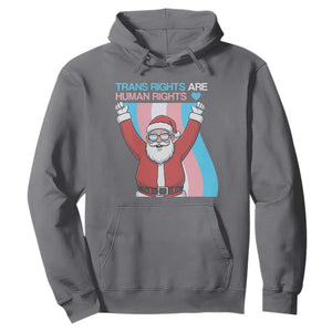 Christmas Trans Rights Are Human Rights Hoodie LGBTQ Advocate TS12 Charcoal Print Your Wear