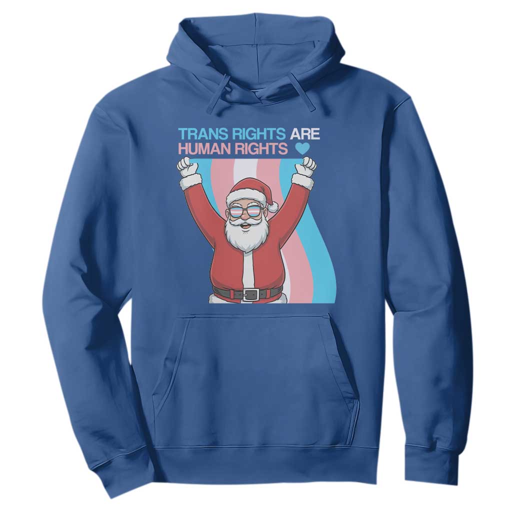 Christmas Trans Rights Are Human Rights Hoodie LGBTQ Advocate TS12 Royal Blue Print Your Wear
