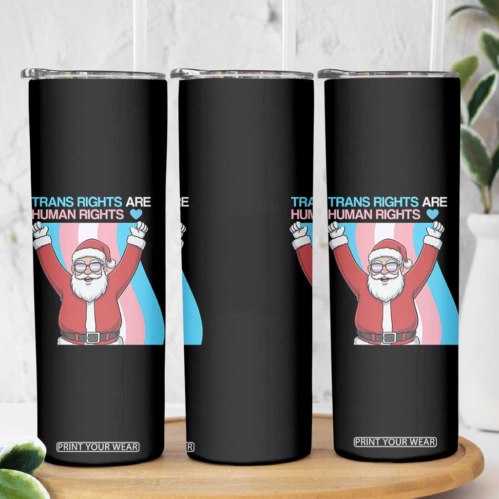 Christmas Trans Rights Are Human Rights Skinny Tumbler LGBTQ Advocate TS12 Print Your Wear