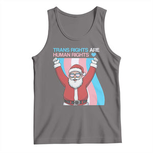 Christmas Trans Rights Are Human Rights Tank Top LGBTQ Advocate TS12 Deep Heather Print Your Wear