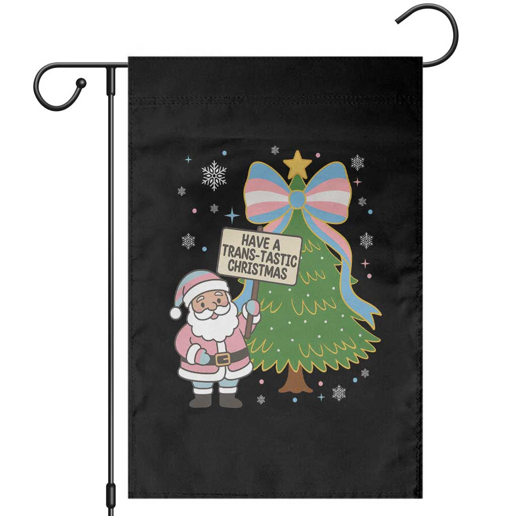 Have A Trans Tastic Christmas Garden Flag Transgender Pride TS12 Black Print Your Wear