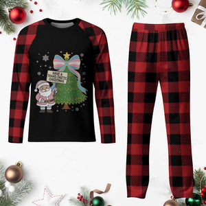 Have A Trans Tastic Christmas Plaid Pajama Set Transgender Pride TS12 Buffalo Plaid Print Your Wear