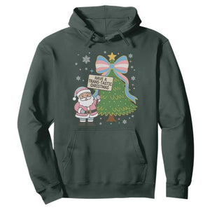 Have A Trans Tastic Christmas Hoodie Transgender Pride TS12 Dark Forest Green Print Your Wear