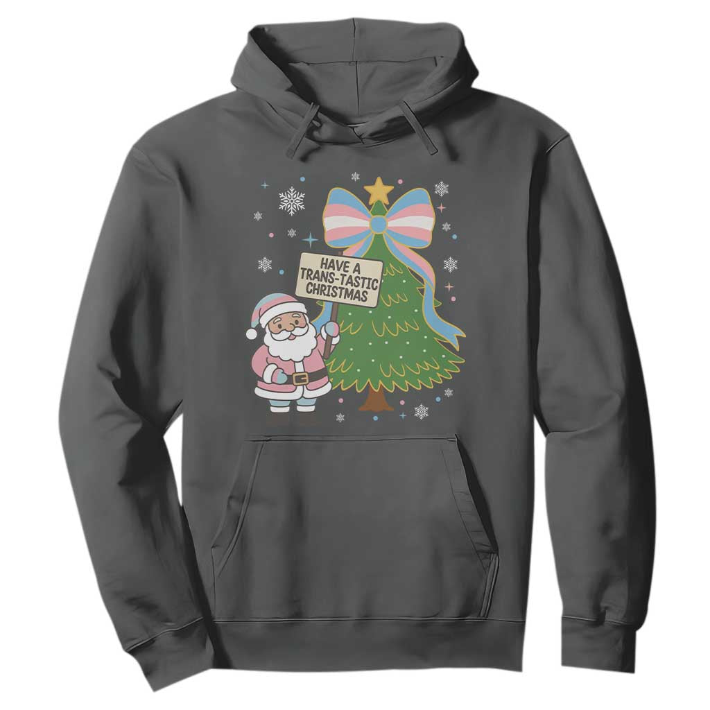 Have A Trans Tastic Christmas Hoodie Transgender Pride TS12 Dark Heather Print Your Wear