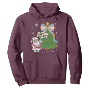 Have A Trans Tastic Christmas Hoodie Transgender Pride TS12 Maroon Print Your Wear