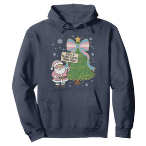 Have A Trans Tastic Christmas Hoodie Transgender Pride TS12 Navy Print Your Wear