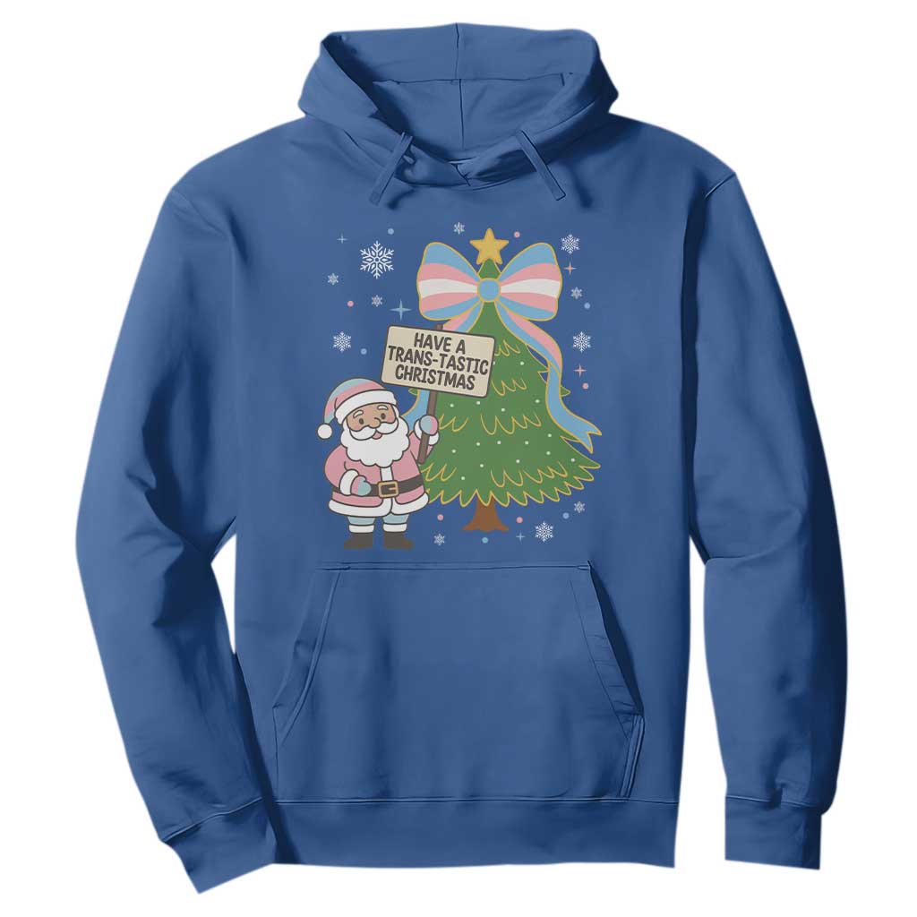 Have A Trans Tastic Christmas Hoodie Transgender Pride TS12 Royal Blue Print Your Wear
