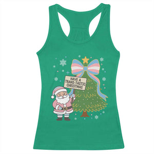 Have A Trans Tastic Christmas Racerback Tank Top Transgender Pride TS12 Irish Green Print Your Wear
