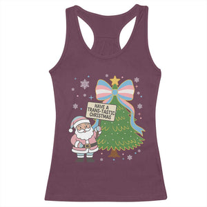 Have A Trans Tastic Christmas Racerback Tank Top Transgender Pride TS12 Maroon Print Your Wear