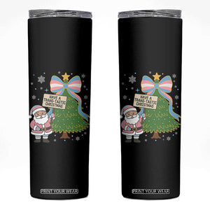 Have A Trans Tastic Christmas Skinny Tumbler Transgender Pride TS12 Black Print Your Wear