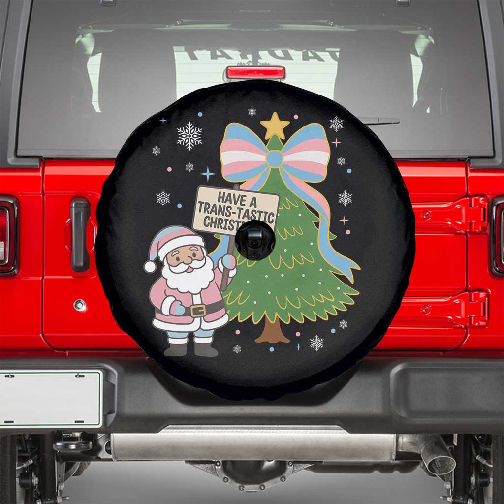 Have A Trans Tastic Christmas Spare Tire Cover Transgender Pride TS12 Black Print Your Wear