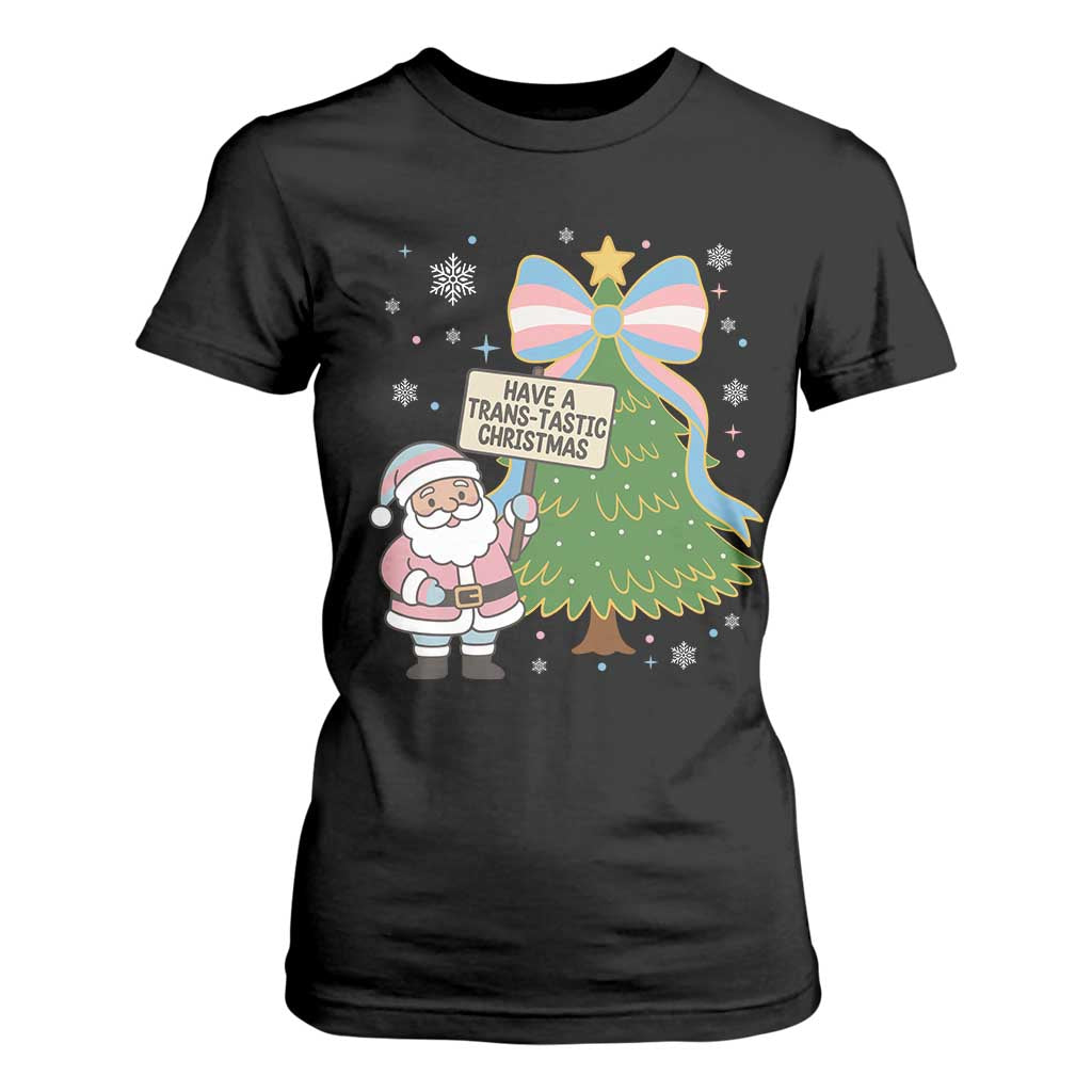 Have A Trans Tastic Christmas T Shirt For Women Transgender Pride TS12 Black Print Your Wear