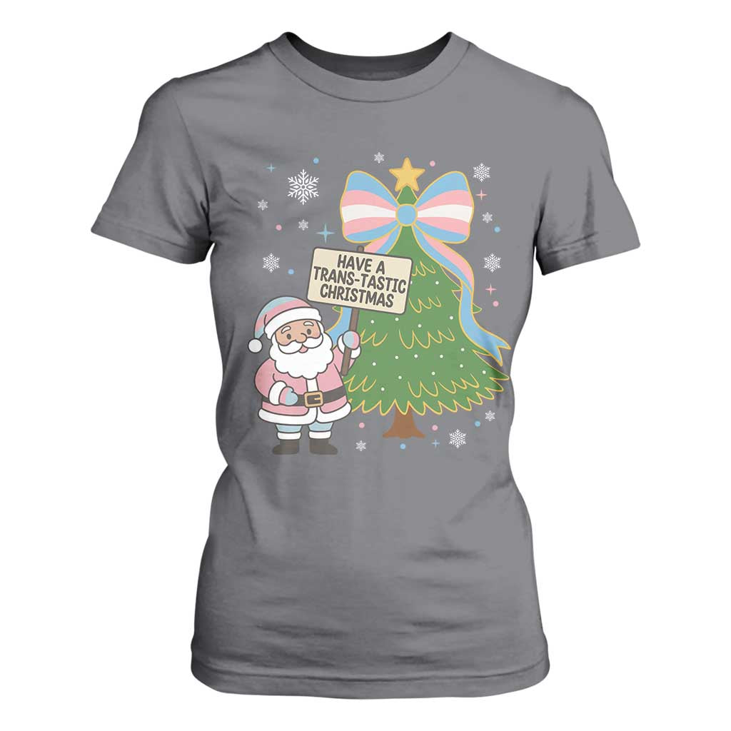 Have A Trans Tastic Christmas T Shirt For Women Transgender Pride TS12 Charcoal Print Your Wear