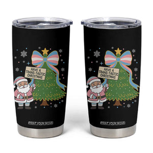 Have A Trans Tastic Christmas Tumbler Cup Transgender Pride TS12 Black Print Your Wear