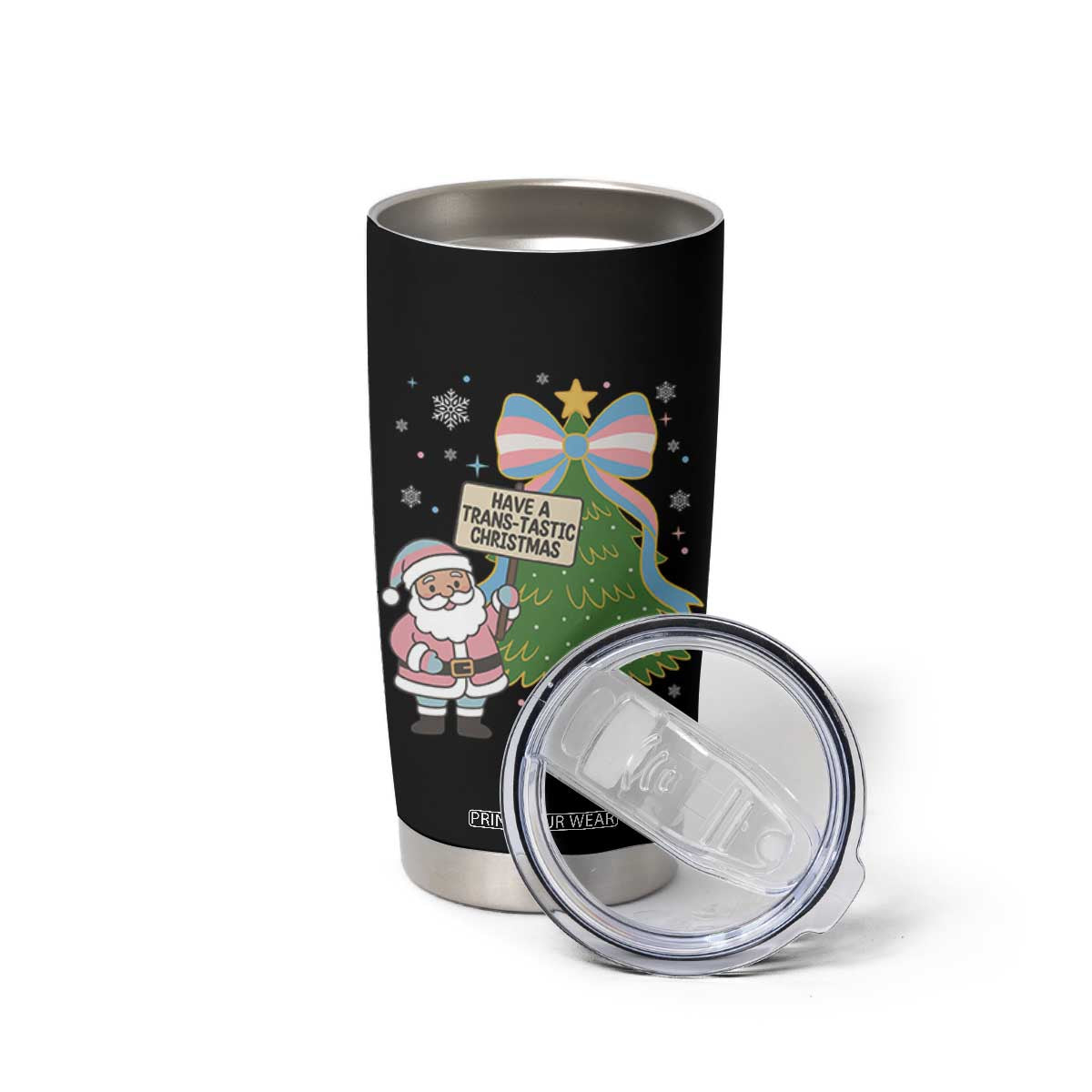 Have A Trans Tastic Christmas Tumbler Cup Transgender Pride TS12 Print Your Wear