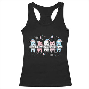 Have A Trans Tastic Christmas Gift Racerback Tank Top LGBTQ Cat Lover TS12 Black Print Your Wear