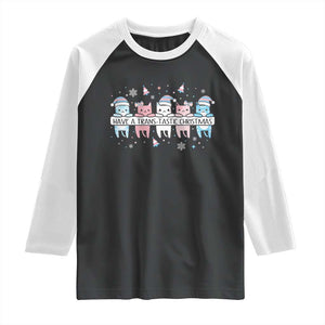 Have A Trans Tastic Christmas Gift Raglan Shirt LGBTQ Cat Lover TS12 Black White Print Your Wear